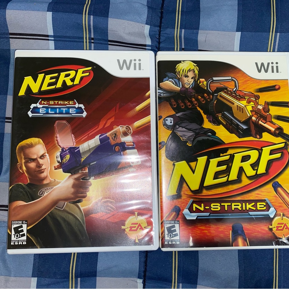 Nerf N-Strike & Nerf N-Strike Elite For Nintendo Wii Game Lot